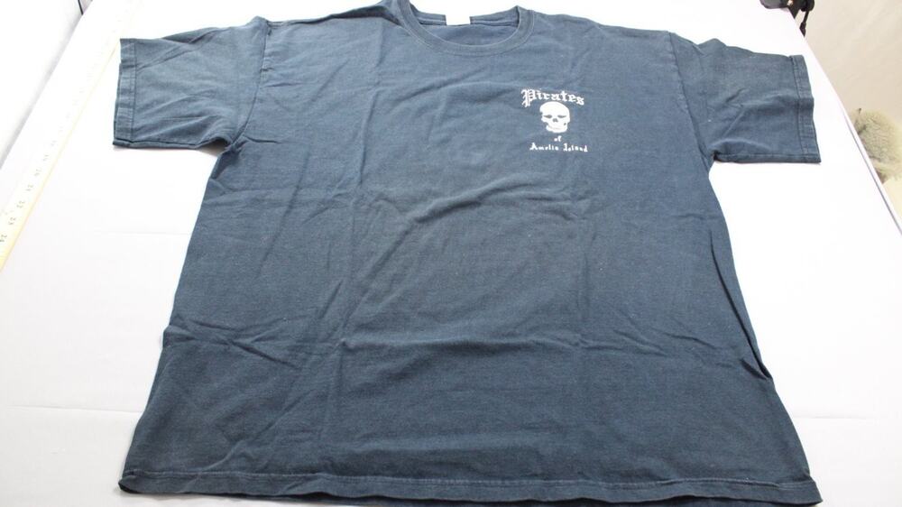 Gildan Pirates Of Amelia Island T-Shirt Ultra Mens XL Black Puro Algodon